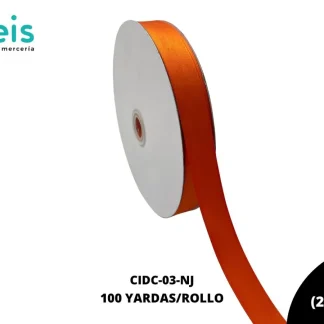 LISTON DOBLE CARA 7/8 (22mm) NARANJA AUTUMN ORANGE 750