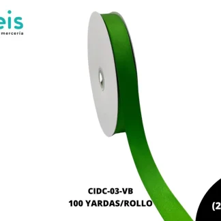 LISTON DOBLE CARA 7/8 (22mm) VERDE BANDERA GREEN 579