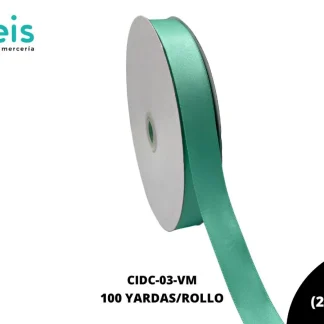 LISTON DOBLE CARA 7/8 (22mm) VERDE MENTA TROPIC 323