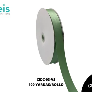 LISTON DOBLE CARA 7/8 (22mm) VERDE SAGE SAGE GREEN 577