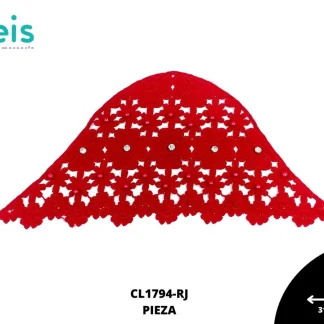 MANGA CL1794 CON PERLAS ROJO