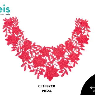 CUELLOS COLOR POLIESTER BRILLOSO PLANO CL1892CR 36cmX25cm CORAL