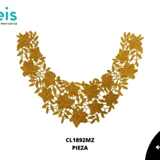 CUELLOS COLOR POLIESTER BRILLOSO PLANO CL1892MZ 36cmX25cm MOSTAZA
