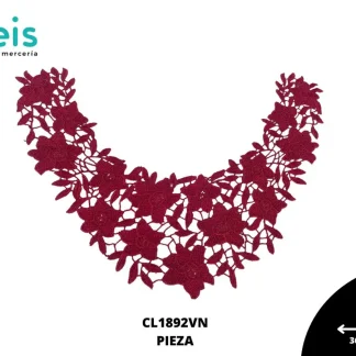 CUELLOS COLOR POLIESTER BRILLOSO PLANO CL1892VN 36cmX25cm VINO
