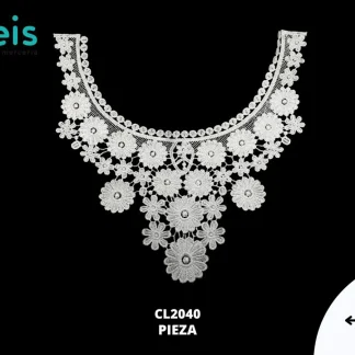 CUELLOS POLIESTER BRILLOSO PLANO CL2040 33cmX33cm BLANCO