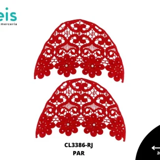 MANGA CL3386 CON PERLAS ROJO