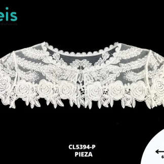 CUELLOS POLIESTER BRILLOSO SET CAPA CL5394-P 60cmX20cm BLANCO