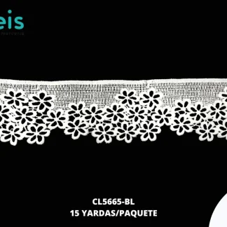 GUIPIUR SEDA DE LECHE PLANO CL5665-BL BLANCO 6.5 CM 15 YARDAS/PAQUETE