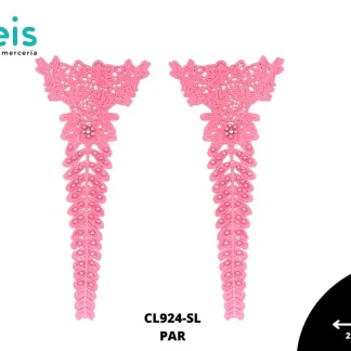 MANGAS CON PERLA Y PIEDRA REF: CL924 SALMON