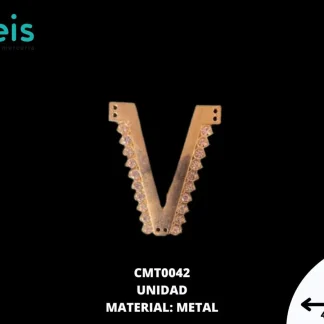 HERRAJE METAL DECORADO V 6CM CMT0042