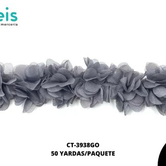 GUIPIUR 3D FLOR TULL REF:CT-3938-GRIS OXFORD