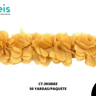 GUIPIUR 3D FLOR TULL REF:CT-3938-MOSTAZA