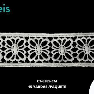 GUIPIUR SEDA DE LECHE PLANO CT-6389-CM BLANCO 3.6 CM 15 YARDAS/PAQUETE