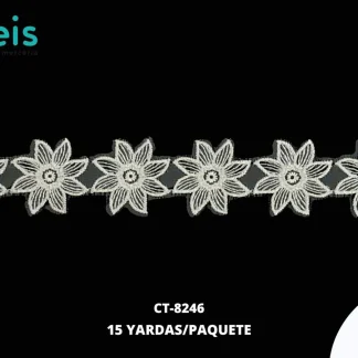 GUIPIUR SEDA DE LECHE TUL CT-8246 BLANCO 3 CM 15 YARDAS/PAQUETE