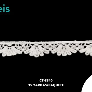 GUIPIUR SEDA DE LECHE PLANO CT-8340 BLANCO 2.5 CM 15 YARDAS/PAQUETE