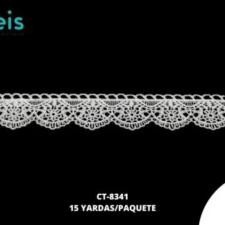 GUIPIUR SEDA DE LECHE PLANO CT-8341 BLANCO 4 CM 15 YARDAS/PAQUETE