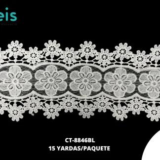 GUIPIUR SEDA DE LECHE TUL CT-8846BL BLANCO 12 CM 15 YARDAS/PAQUETE