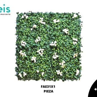TAPETE VERDE ARTIFICIAL 1X1 M ANTI-UV HOJAS