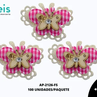 APLICACION YUTE MADERA ADORNO MARIPOSA REF: DP-0068 FIUSHA 100 U/PQT