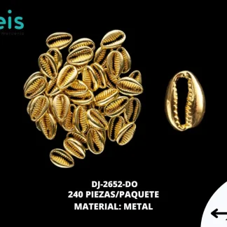 DIJE METAL CARACOL 16X11MM REF: A41948 DORADO PQT/0.5KG