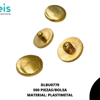 BOTON PLANO 20MM / 32L DORADO C/500 PIEZA