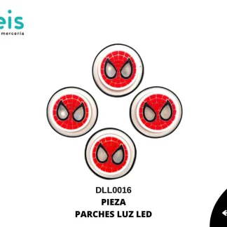 PARCHES RELIEVE Y ESTAMPADO SPIDERMAN CON LUZ LED DLL0016 100 PZ/PQT
