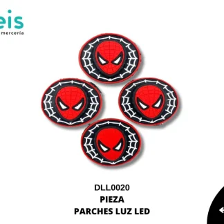 PARCHES RELIEVE Y ESTAMPADO HOMBRE ARAÑA CON LUZ LED DLL0020 100 PZ/PQT