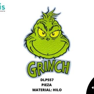 PARCHES BORDADOS Y ESTAMBRE GRINCH DLP557 14cmX22.5cm VERDE
