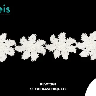 GUIPIUR SEDA DE LECHE 3D DLWT360 BLANCO 9.5 CM 15 YARDAS/PAQUETE