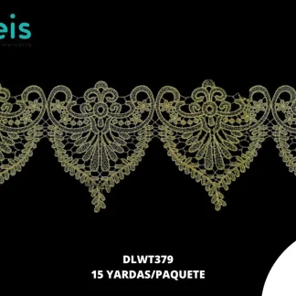 GUIPIUR BORDADO PLANO DLWT379 DORADO 19 CM 15 YARDAS/PAQUETE