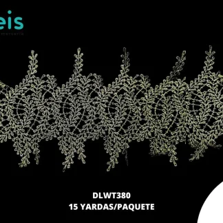 GUIPIUR BORDADO PLANO DLWT380 DORADO 15 CM 15 YARDAS/PAQUETE