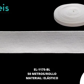 ELASTICO MACUTO REF: 8078(25 MM) BLANCO 50 METROS/ROLLO