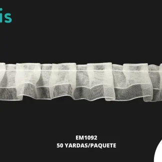 GUIPIUR SEDA DE LECHE TUL EM1092 BLANCO 3.3 CM 50 YARDAS/PAQUETE