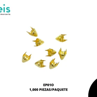REMACHES METAL ESTOPEROL PICO EP01O 8mm 1,000 PZ/PQT DORADO