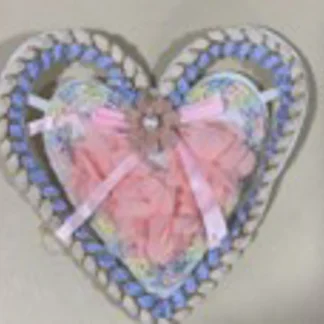 PARCHES BORDADOS Y ESTAMBRE CORAZON CON FLOR EP2673-HB