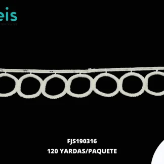GUIPIUR SEDA DE LECHE PLANO 120 YDS/PQT FJS190316 BLANCO 3 CM