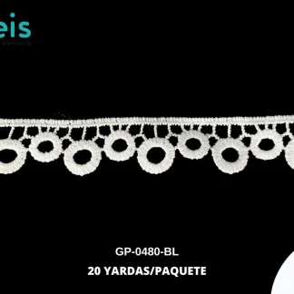GUIPIUR SEDA DE LECHE PLANO GP-0480-BL BLANCO 2.1 CM 20 YARDAS/PAQUETE