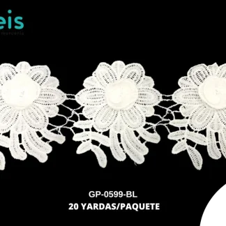 GUIPIUR SEDA DE LECHE 3D GP-0599-BL BLANCO 9.3 CM 20 YARDAS/PAQUETE