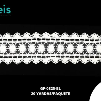 GUIPIUR SEDA DE LECHE PLANO GP-0825-BL BLANCO 4 CM 20 YARDAS/PAQUETE