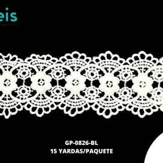 GUIPIUR SEDA DE LECHE PLANO GP-0826-BL BLANCO 5 CM 15 YARDAS/PAQUETE