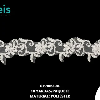 GUIPIUR SEDA DE LECHE CEREMONIAS GP-1062-BL BLANCO 3.7 CM 10 YARDAS/PAQUETE