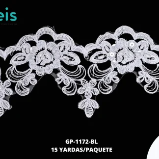 GUIPIUR SEDA DE LECHE CEREMONIAS GP-1172-BL BLANCO 8 CM 15 YARDAS/PAQUETE