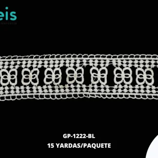 GUIPIUR SEDA DE LECHE PLANO GP-1222-BL BLANCO 6.5 CM 15 YARDAS/PAQUETE