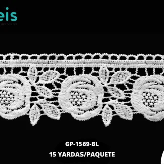 GUIPIUR SEDA DE LECHE PLANO GP-1569-BL BLANCO 6 CM 15 YARDAS/PAQUETE