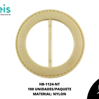 HEBILLA REDONDA NYLON (APT) 31MM REF: B-46 NATURAL 100 U/PAQUETE