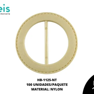HEBILLA REDONDA NYLON (APT) 43MM REF: B-47A25 NATURAL 100 U/PAQUETE