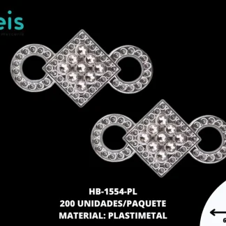 HEBILLA PLASTICA ROMBO-RED 11MM REF: 217 PLATA 200 U/PAQUETE