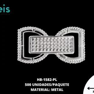 HEBILLA PLASTICA REF: 301 PLATA 500 U/PAQUETE