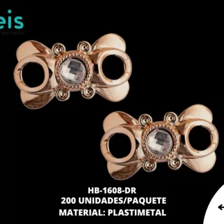 HERRAJE PLASTIMETAL CALZADO REF: A07 DORADO ROSADO 200 U/PQT