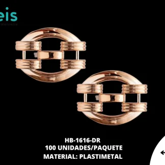 HERRAJE PLASTIMETAL CALZADO REF: A43 DORADO ROSADO 100 U/PQT